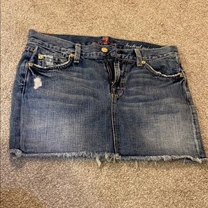 For All Mankind denim skirt